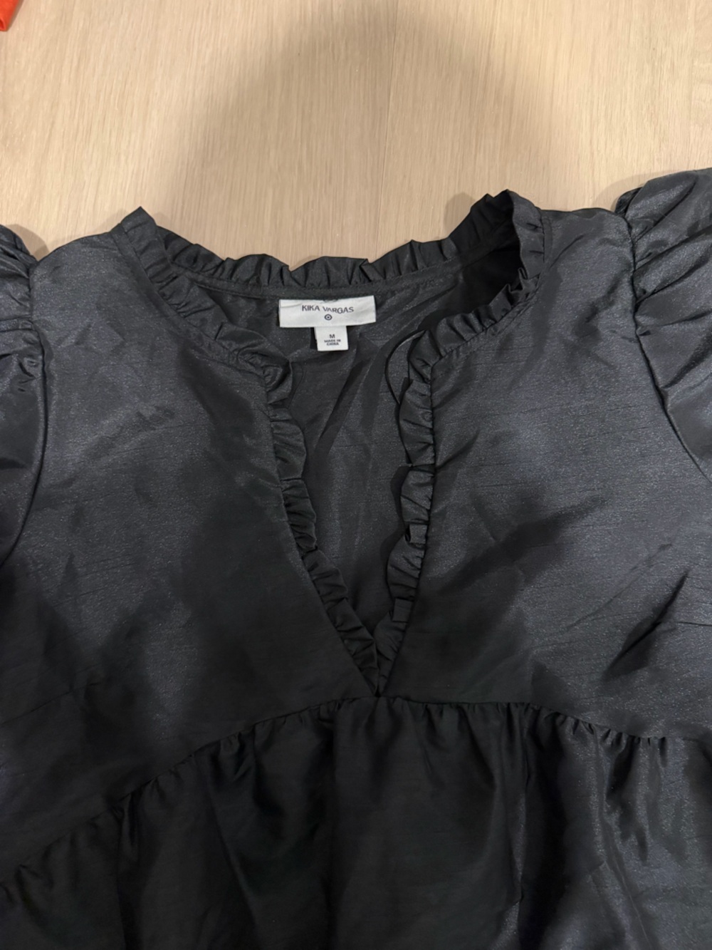 Kika Vargas x Target Black Ruffled Neck dress